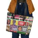 All My Heroes Leather Tote Bag